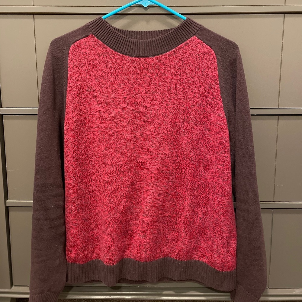 Brown and red sweater